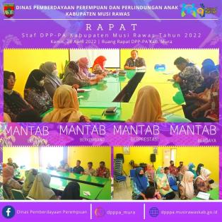 Rapat Staf Dinas Pemberdayaan Perempuan dan Perlindungan Anak Kabupaten Musi Rawas