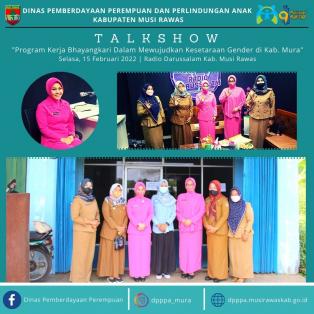 Talkshow "Program Kerja Bhayangkari Dalam Mewujudkan Kesetaraan Gender di Kabupaten Musi Rawas"